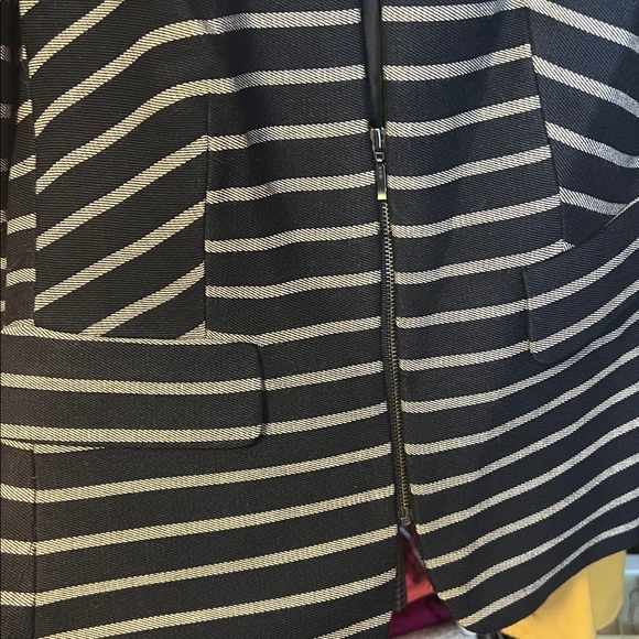 NWT The Limited Navy and Grey Striped Blazer - Picture 4 of 5